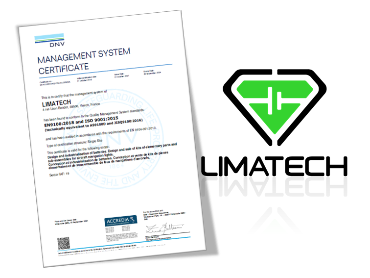 The Limatech EN 9100 certification is renewed !